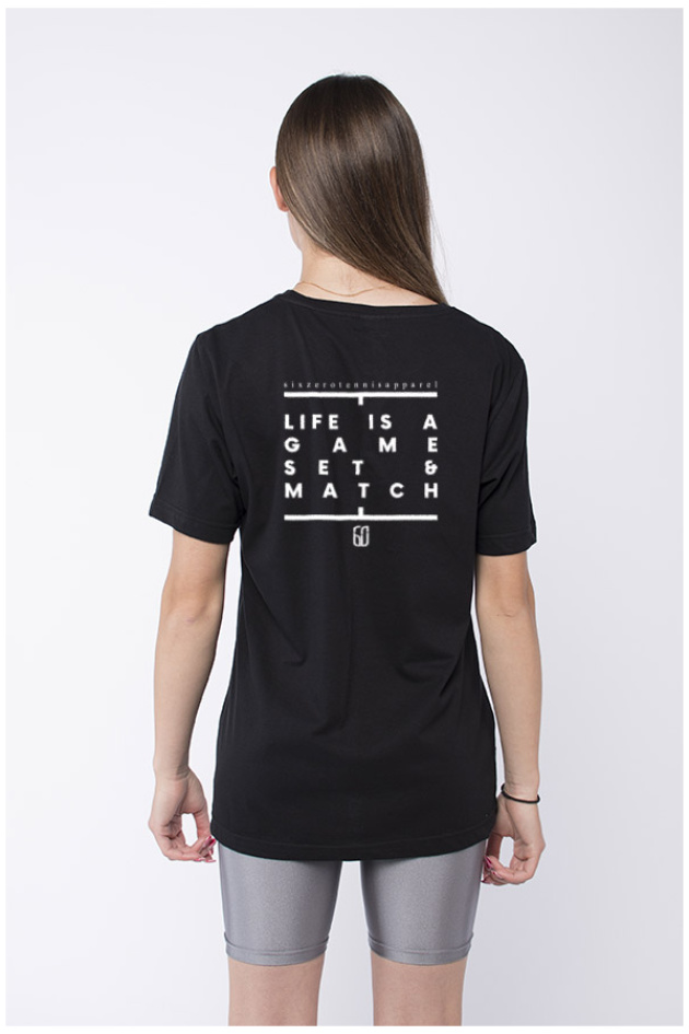 Life is a game Women Long Tee Black|Life is a game Women Long Tee Black front
