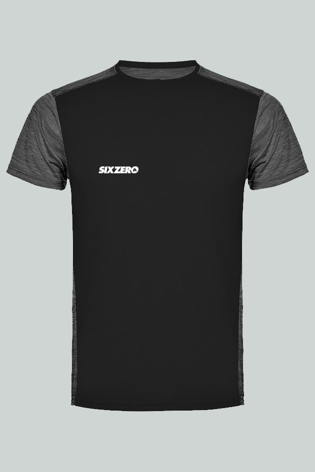 Heather-Black-Tech-T-shirt-Men-Front Tech T-shirt Men Heather Black - Image 1