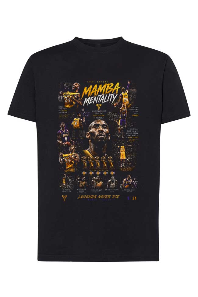 mamba-mentality-tshirt-black Mamba Mentality Legends Never Die T-shirt - Image 1